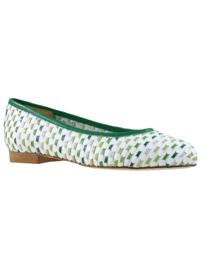 Alba Teci ballerina's 10207SF554 Groen bij Penninkhofmode.nl