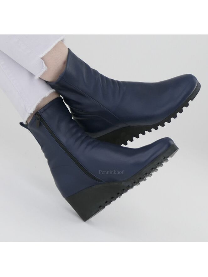 Blauwe enkellaarsjes sale best sale