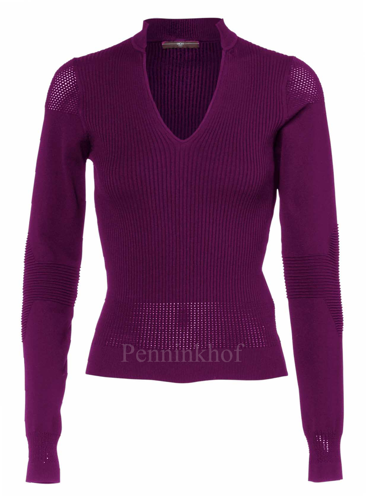 High pullovers DEFINE S51193 Paars bij Penninkhofmode.nl