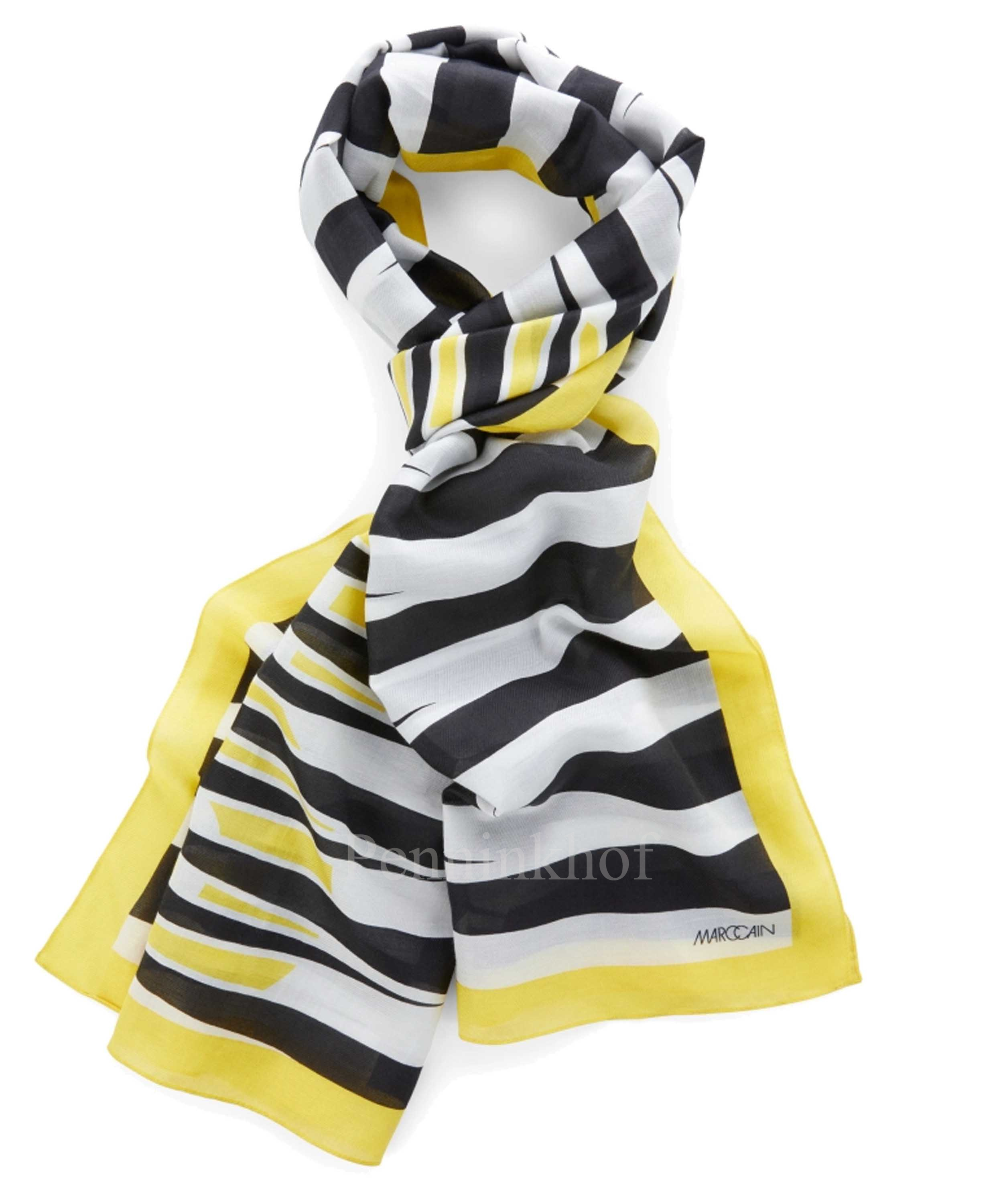Marc Cain scarves QSB407 Z01 Yellow by Penninkhoffashion.com